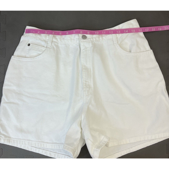 VTG Gitano Shorts Womens Denim Mom 16 White Jean High Waist 90s 80s Y2K Charity - Picture 8 of 10